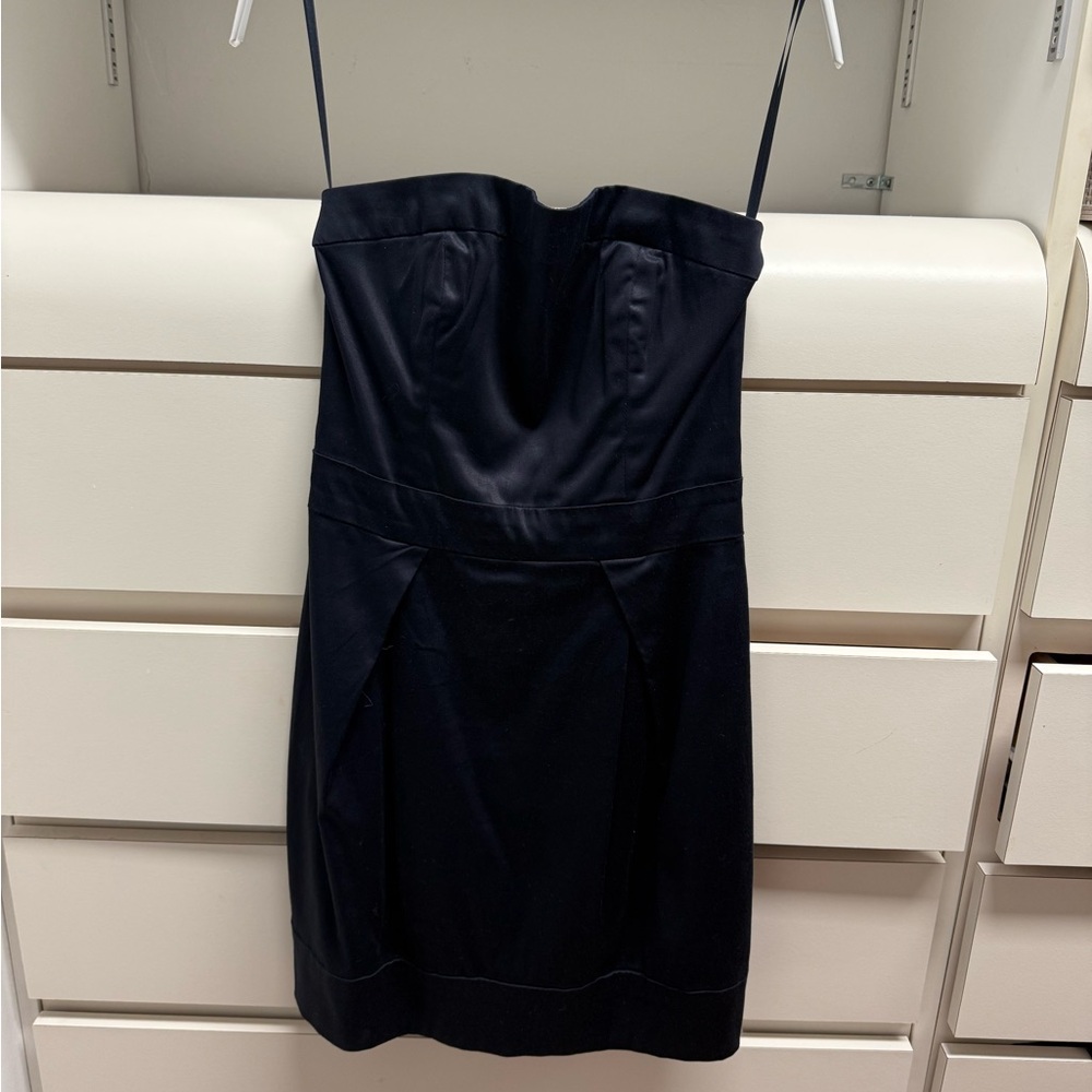French Connection Navy Strapless Dress